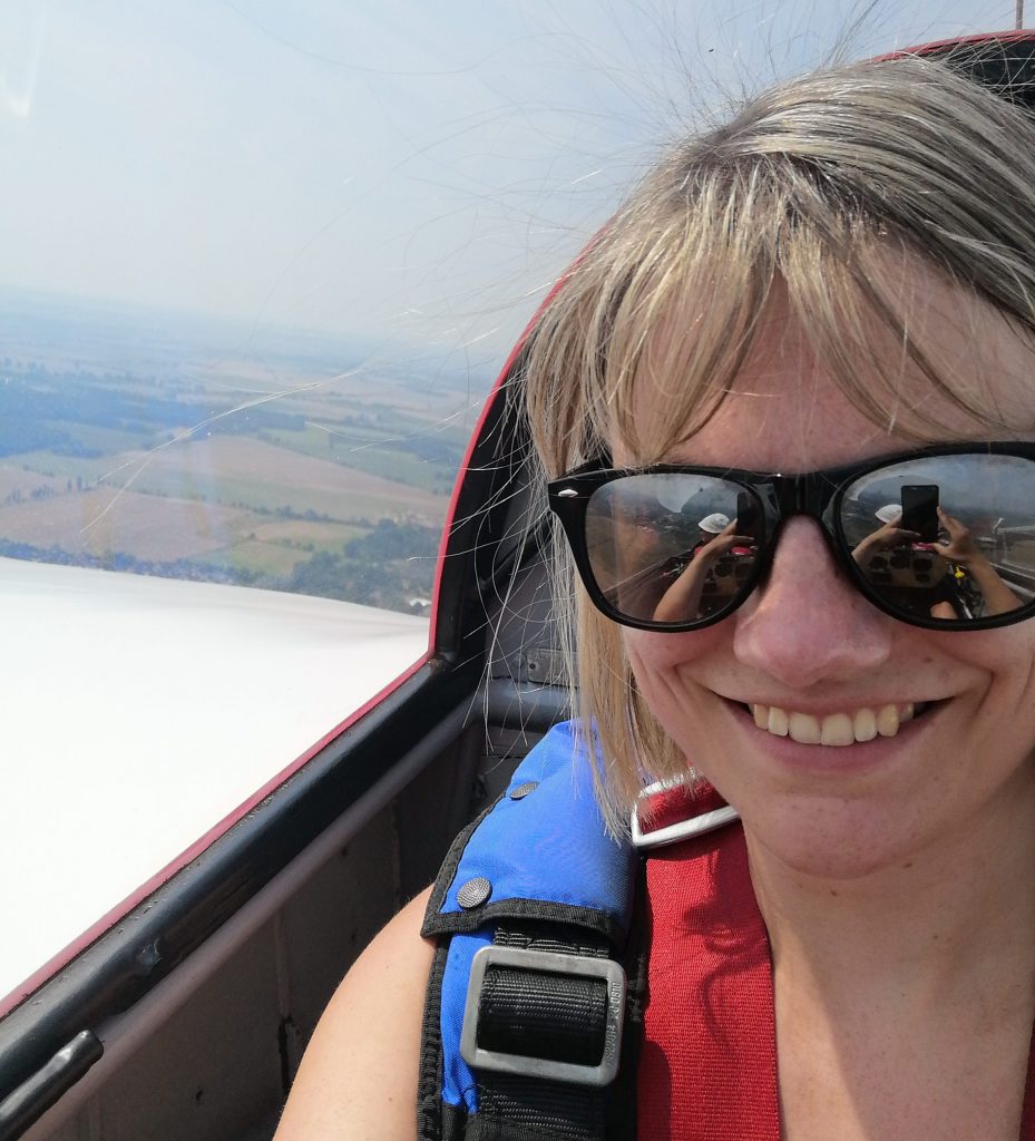 Sarah Klas beim Segelfliegen